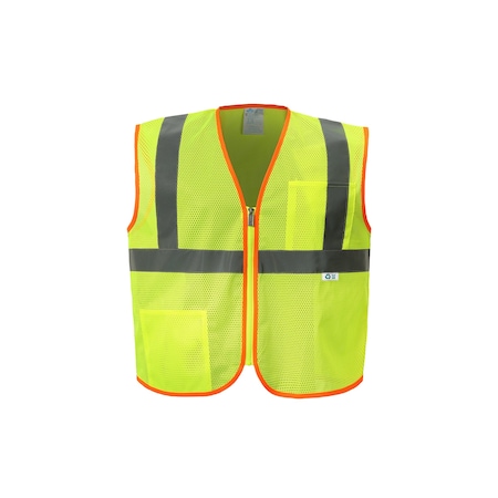 Lime Economy Safety Vest, Large, Class 2